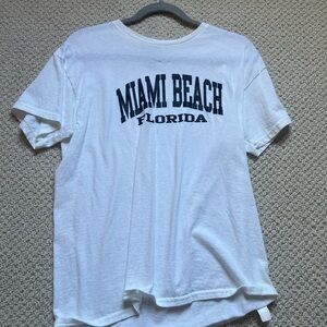 White Miami Beach Florida T-Shirt